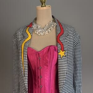 Vintage Audio A | Avant Garde 1980s Blazer Memphis | Houndstooth |Pop Art | RARE